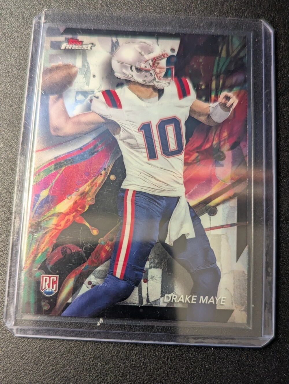 Drake Maye Rookie Card - White & Blue Jersey